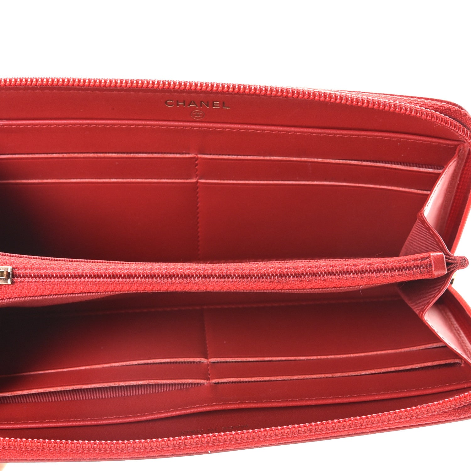 Chanel Caviar Large Timeless CC Zip Around Wallet Red 6 of 6