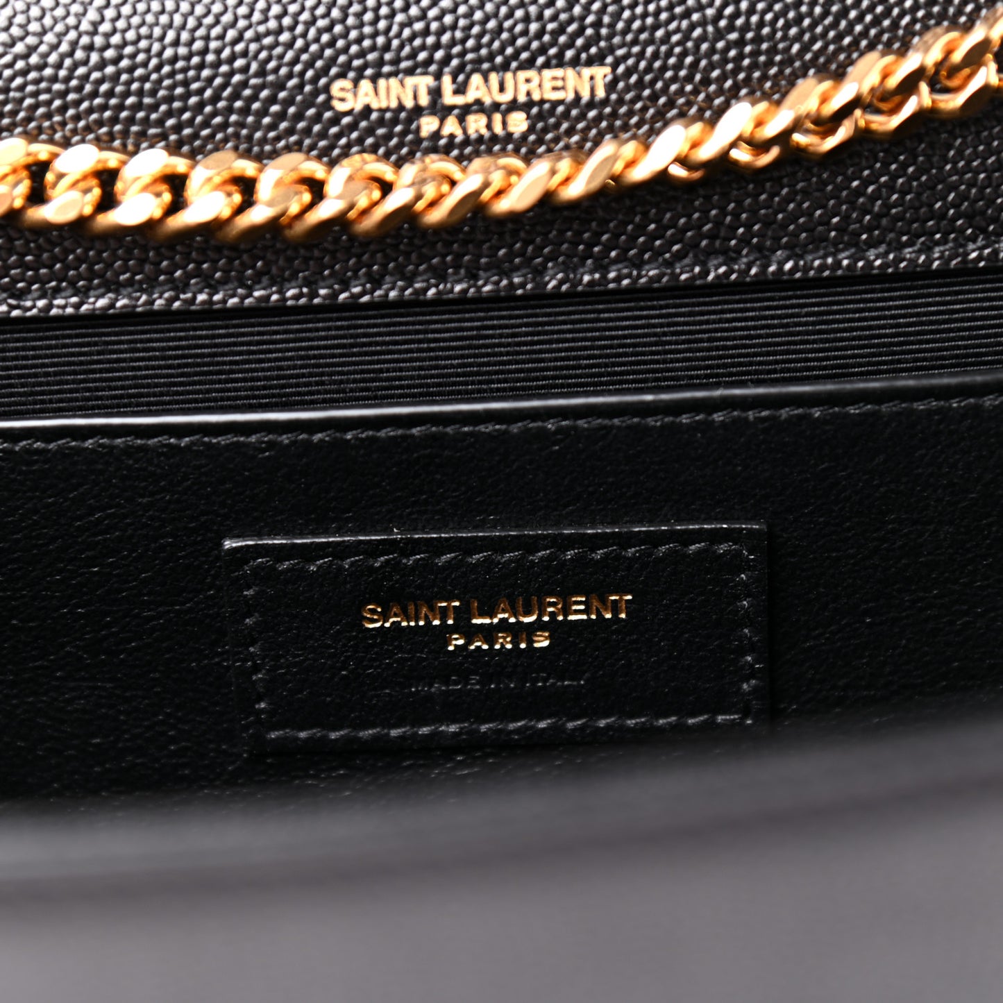 Grain De Poudre Medium Classic Monogram Kate Satchel Black