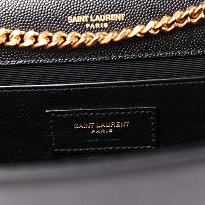 Saint Laurent Grain De Poudre Medium Classic Monogram Kate Satchel Black 6 of 11