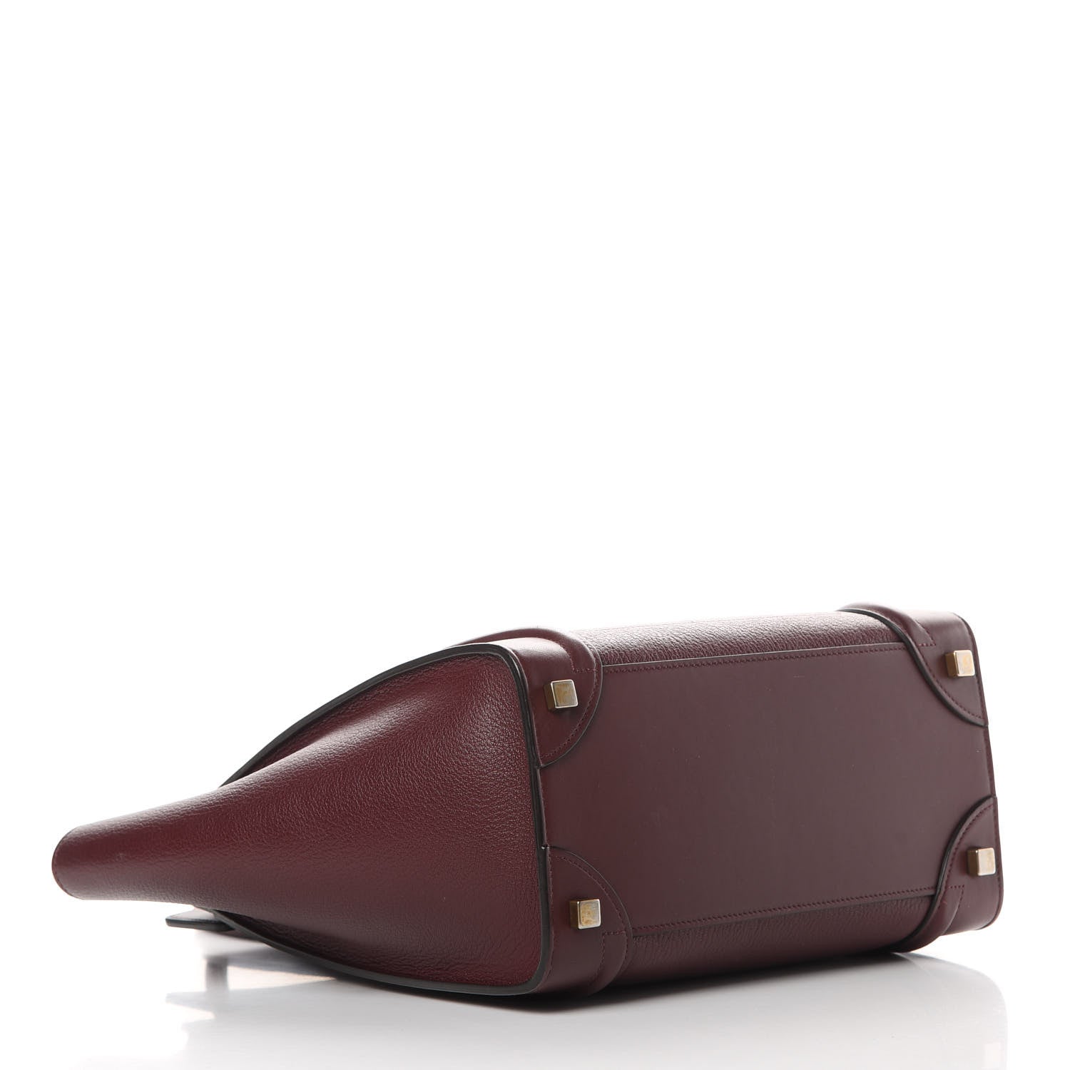 Celine Goatskin Calfskin Micro Luggage Burgundy 4 of 15