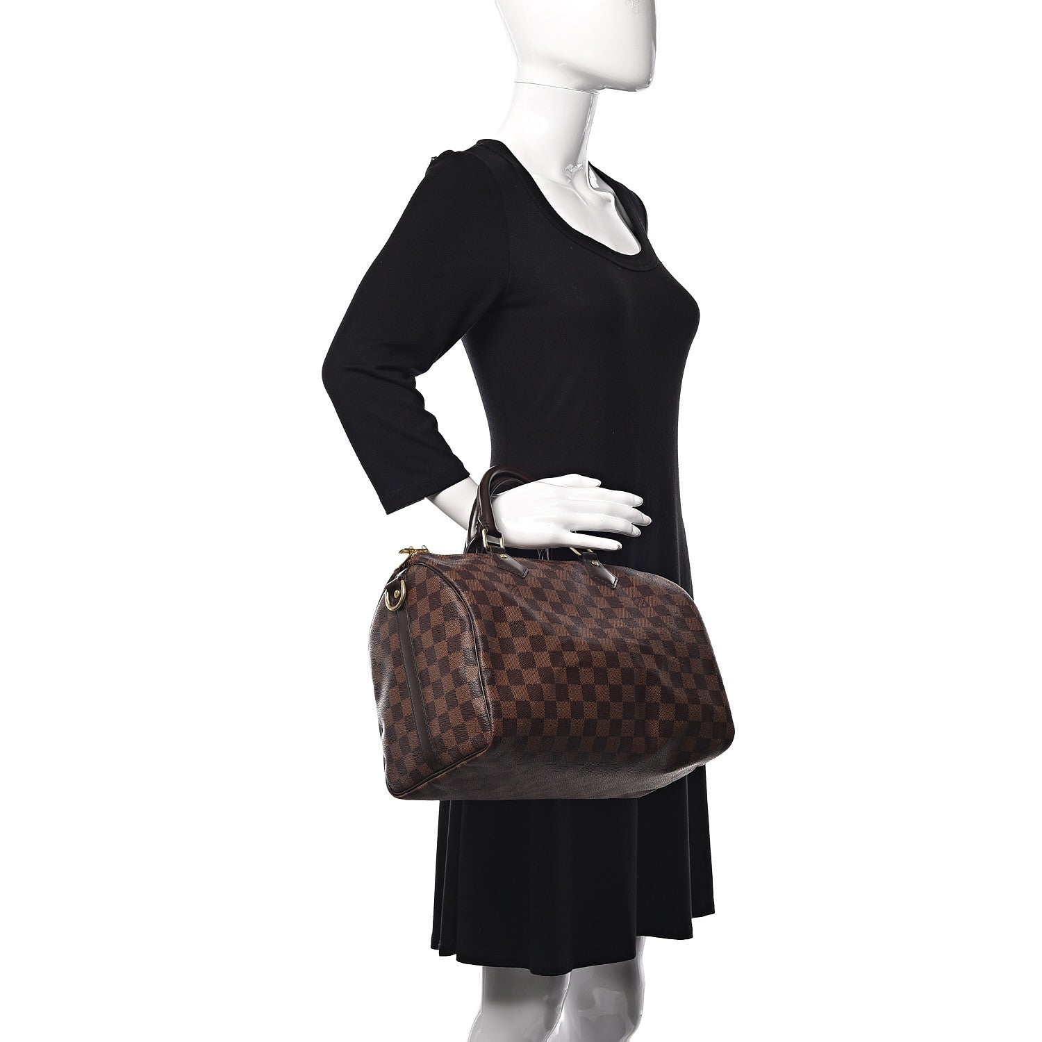 Louis Vuitton Damier Ebene Speedy Bandouliere 30 3 of 11
