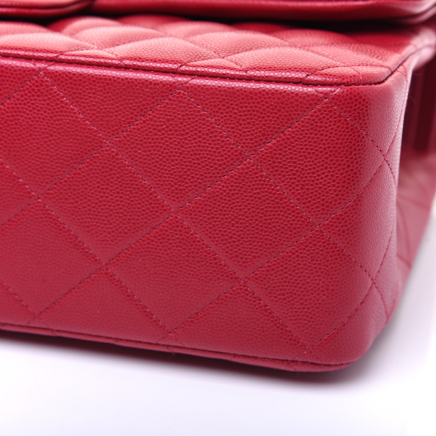 Chanel Caviar Quilted Jumbo Double Flap Dark Pink 7 of 15