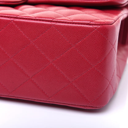 Chanel Caviar Quilted Jumbo Double Flap Dark Pink 7 of 15