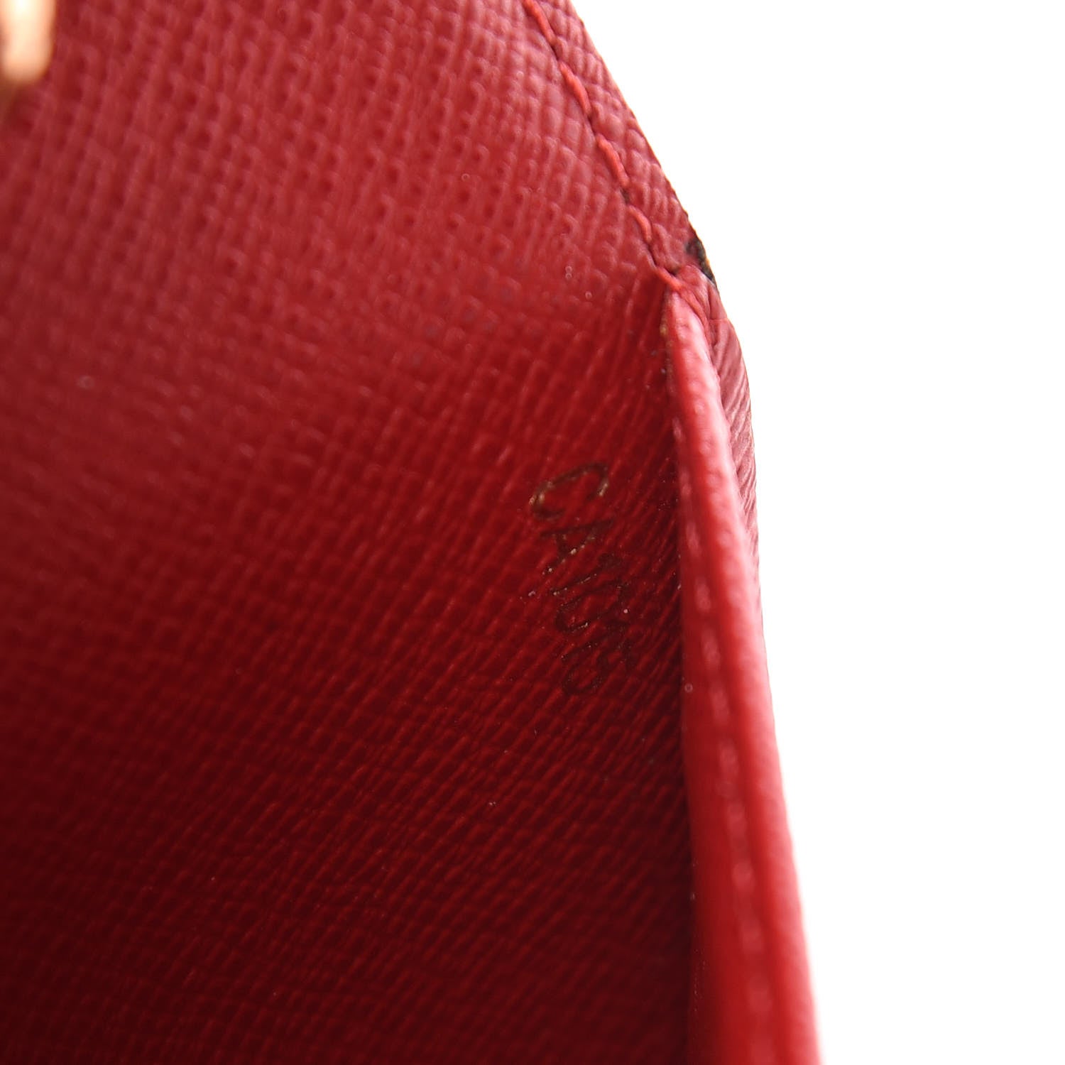Louis Vuitton Damier Ebene Koala Small Ring Agenda Cover Red 7 of 11