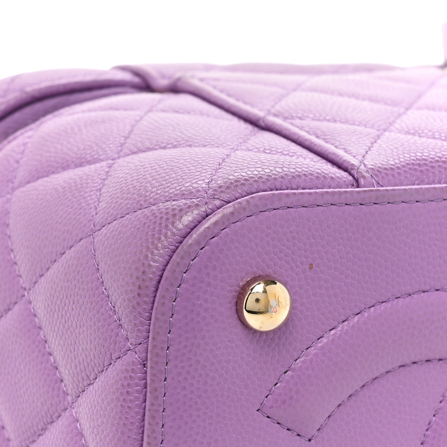 Chanel Caviar Quilted Small CC Vanity Case Purple 11 of 13
