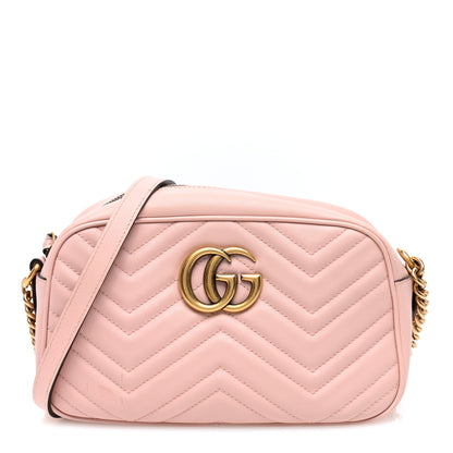 Gucci Calfskin Matelasse Small GG Marmont Chain Shoulder Bag Perfect Pink 1 of 10