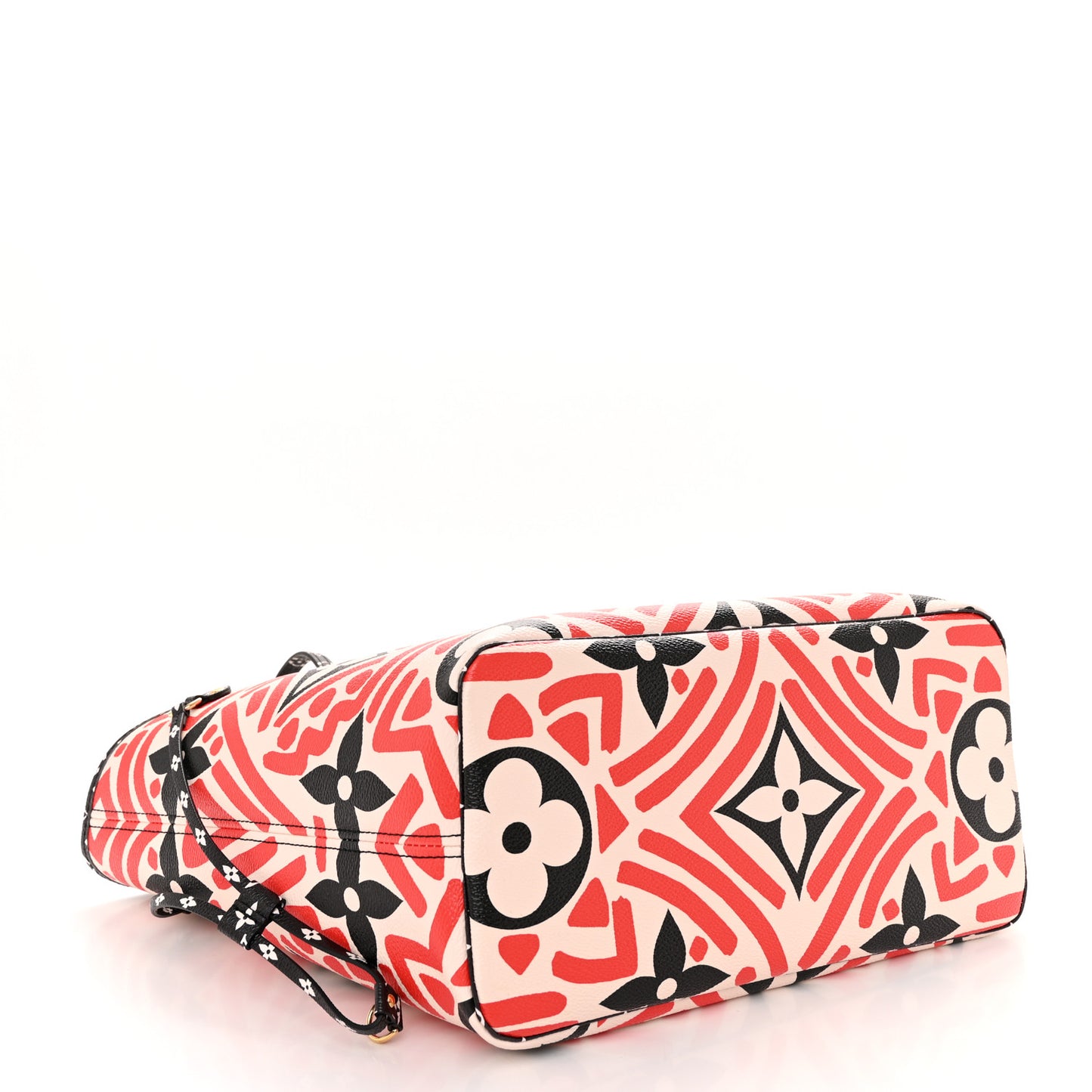 Monogram Giant Crafty Neverfull MM Creme Rouge Black