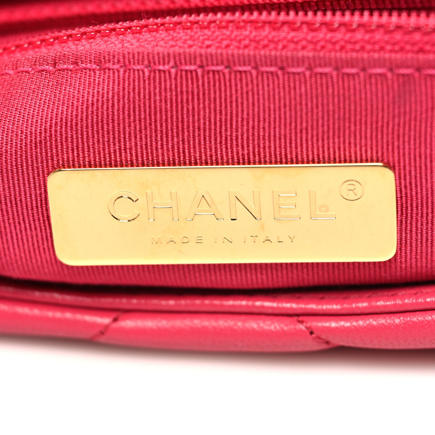 Lambskin Quilted Medium Chanel 19 Flap Dark Pink