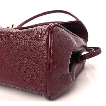 Chanel Grained Calfskin Stitched Urban Essentials Small Shopping Bag Burgundy 10 of 11