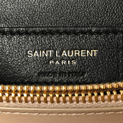 Saint Laurent Calfskin Y Quilted Monogram Small Loulou Chain Satchel Dark Beige Dark Beige 7 of 12