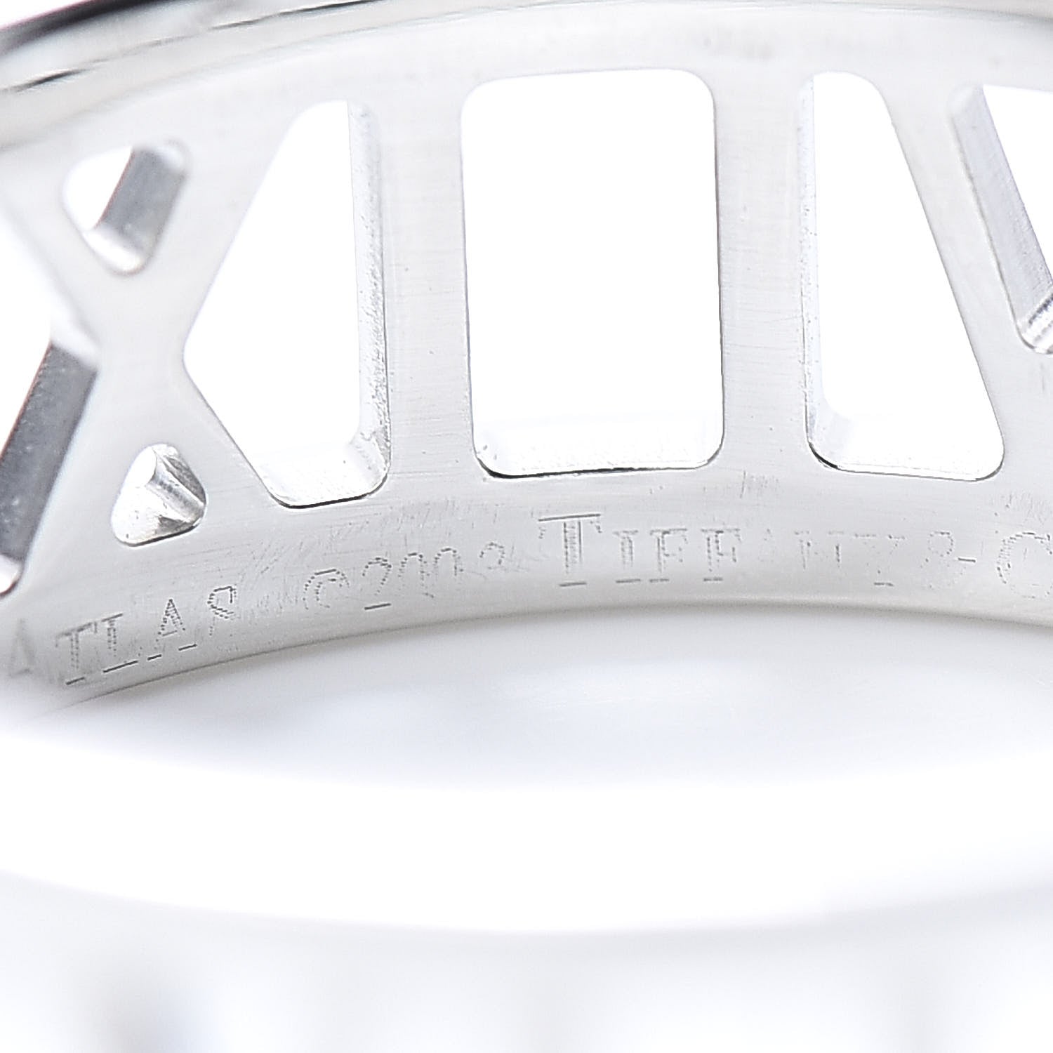 Tiffany 18K White Gold Atlas Open Ring 56 7.5 5 of 5
