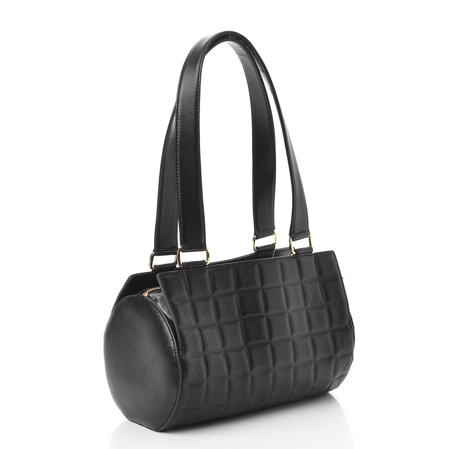 Chanel Lambskin Quilted CC Chocolate Bar Shoulder Bag Black 3 of 10