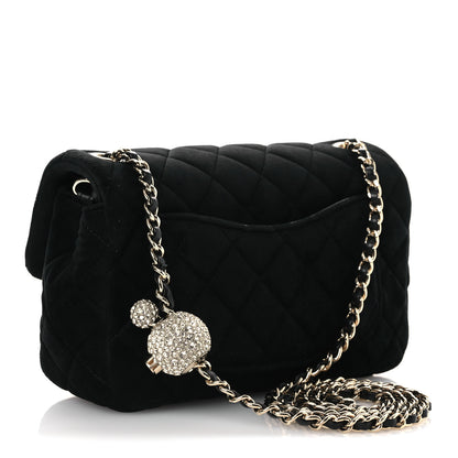 Chanel Velvet Quilted Mini Rectangular Pearl Crush Flap Black 3 of 13