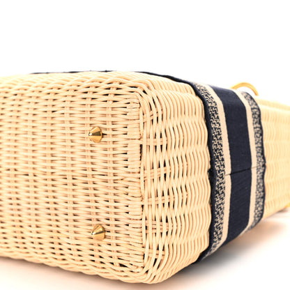 Christian Dior Wicker Oblique Medium Lady Dior Bag Blue 9 of 9