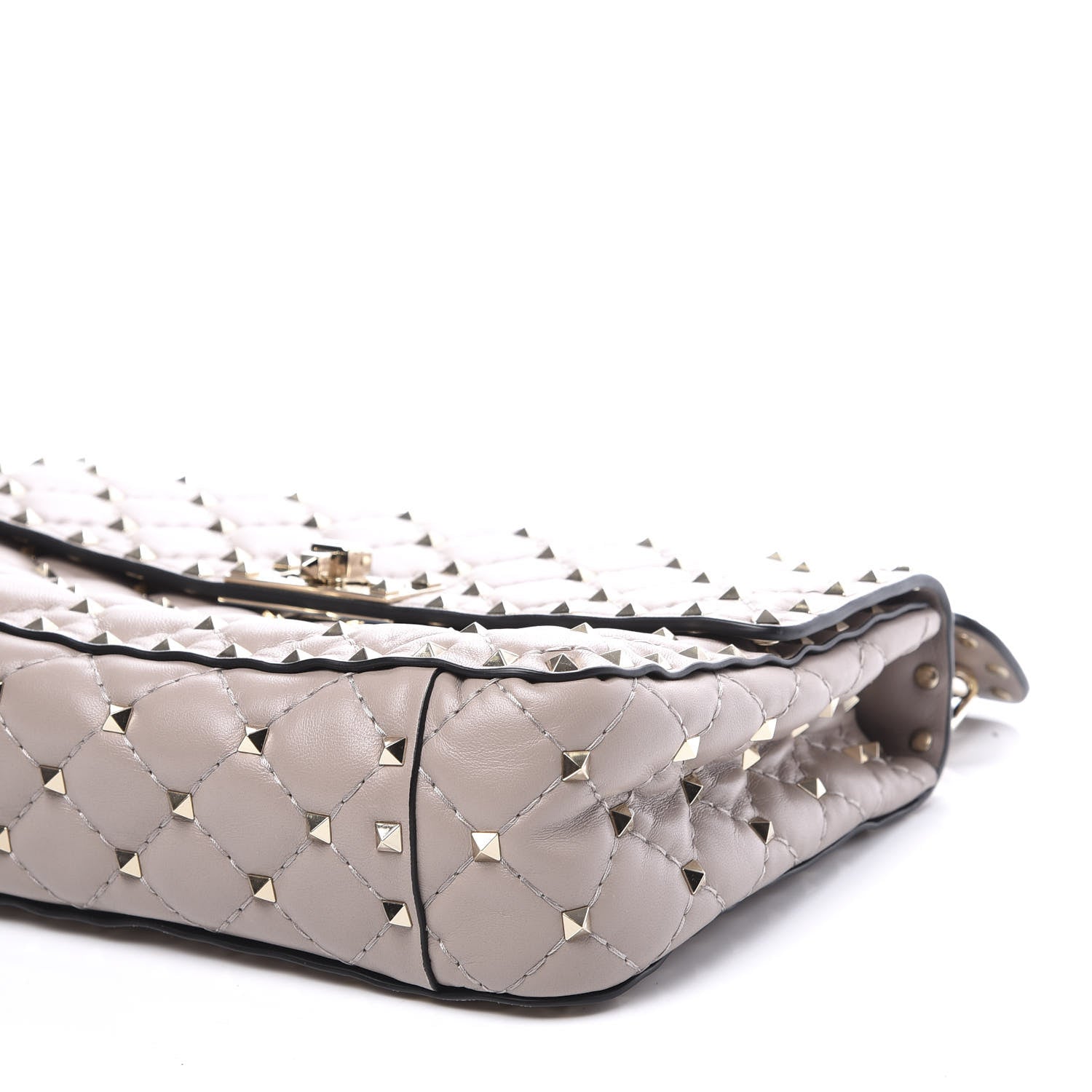 Valentino Garavani Lambskin Medium Rockstud Spike Shoulder Bag Poudre 6 of 8