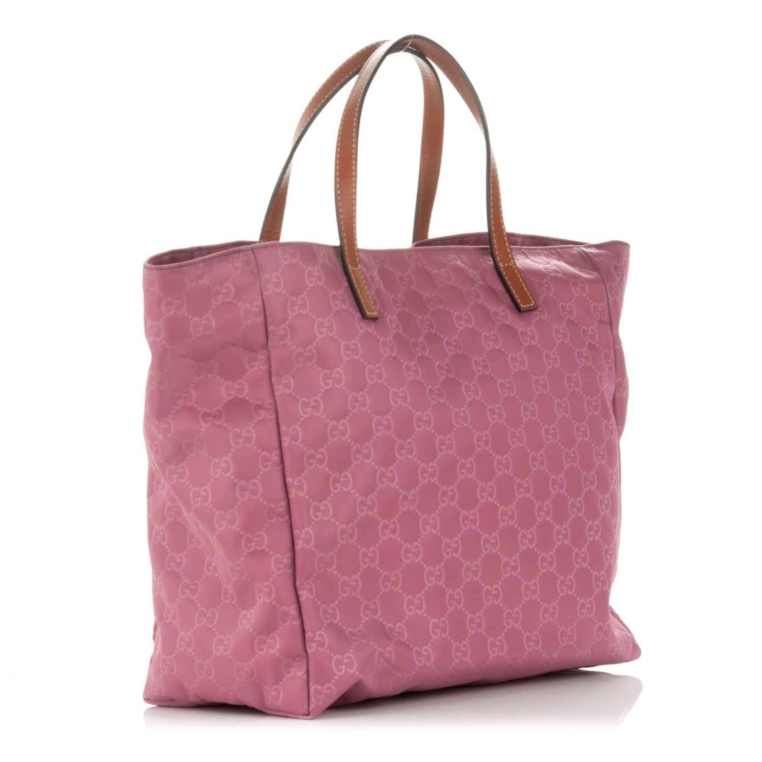 Gucci Nylon Monogram Medium Tote Pink 3 of 7