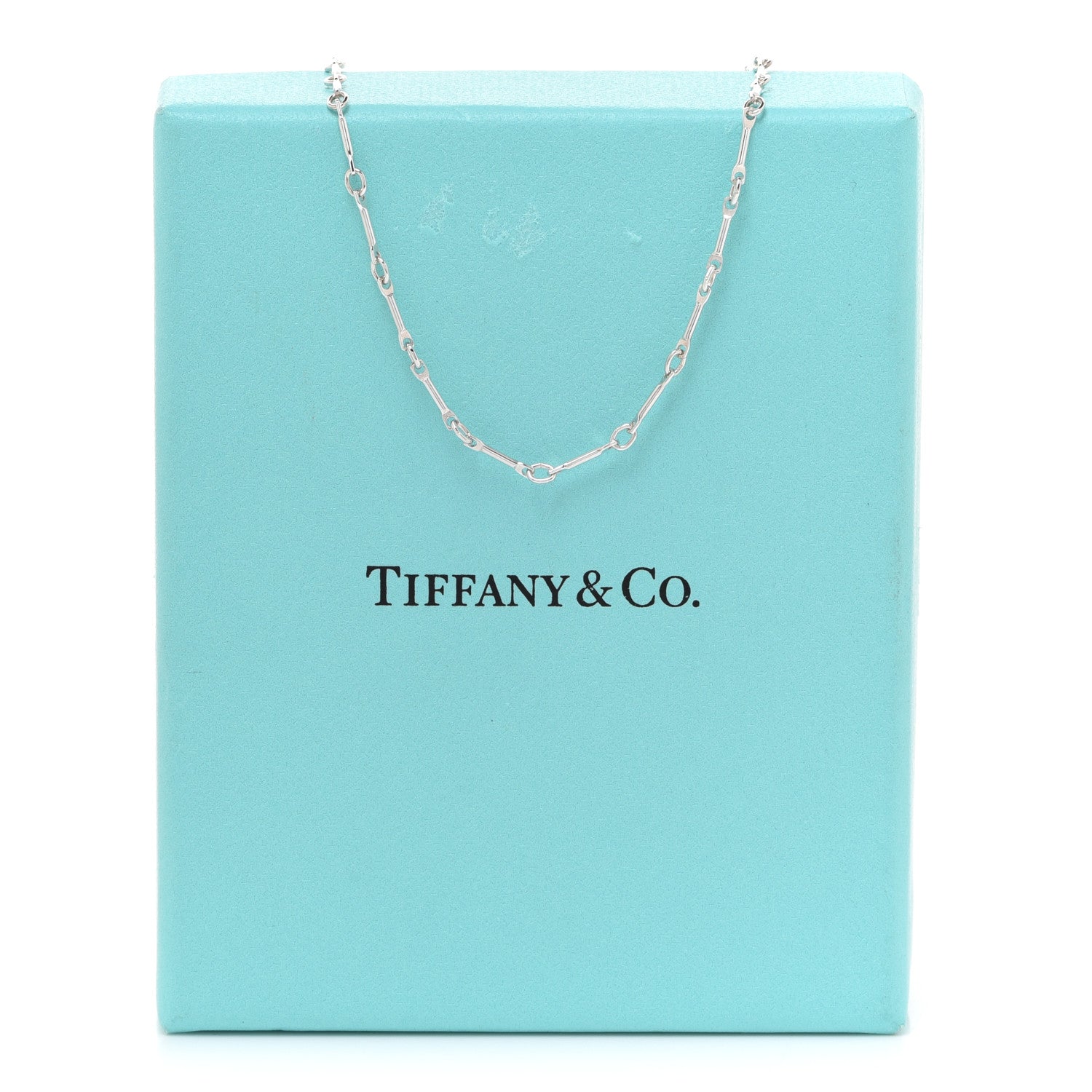 Tiffany Sterling Silver Ziegfeld Bar Chain Necklace 6 of 6