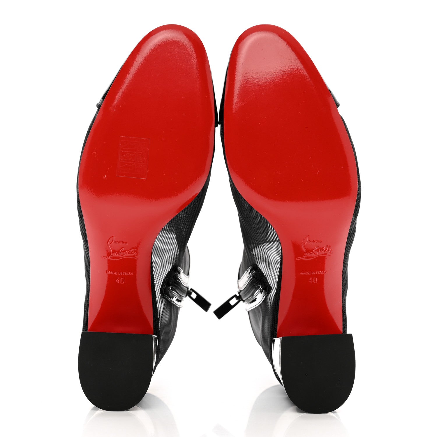 Christian Louboutin Mesh Checkypoint 55 Booties 40 Black 5 of 8