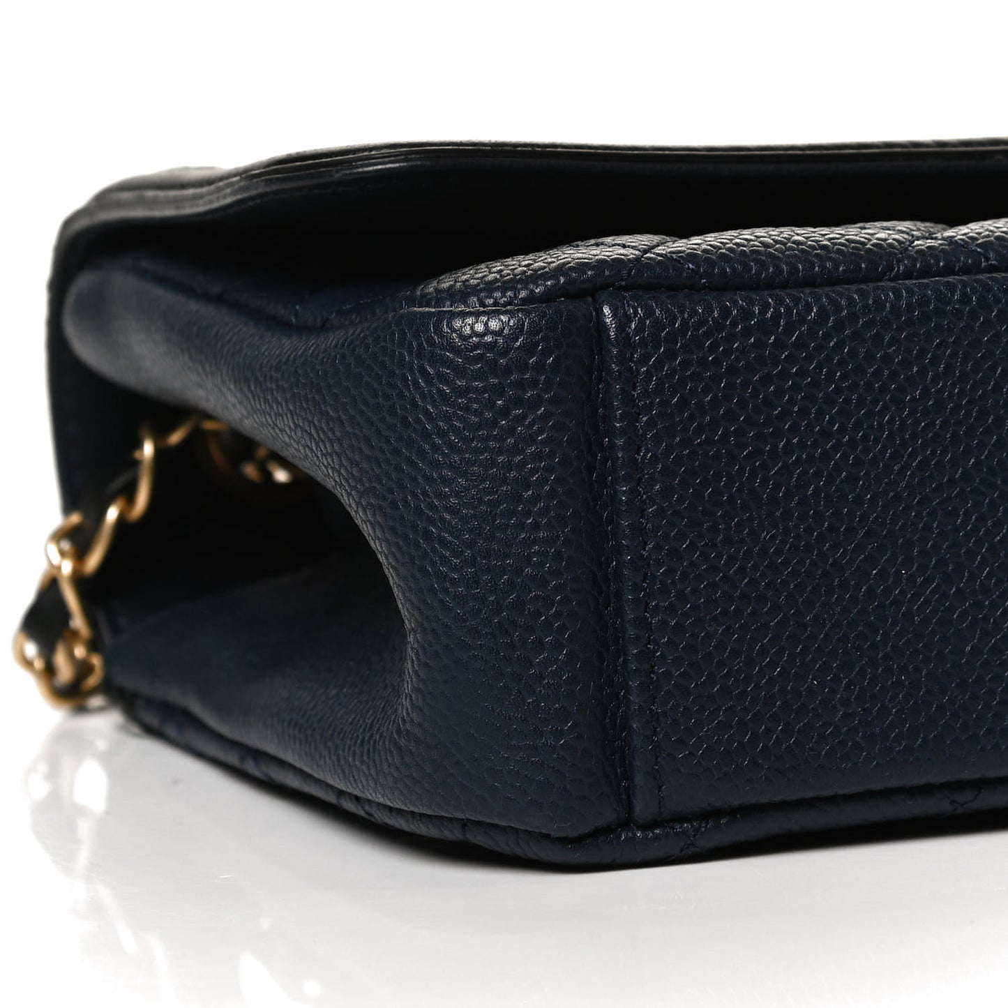 Caviar Quilted Medium CC Filigree Flap Navy Black