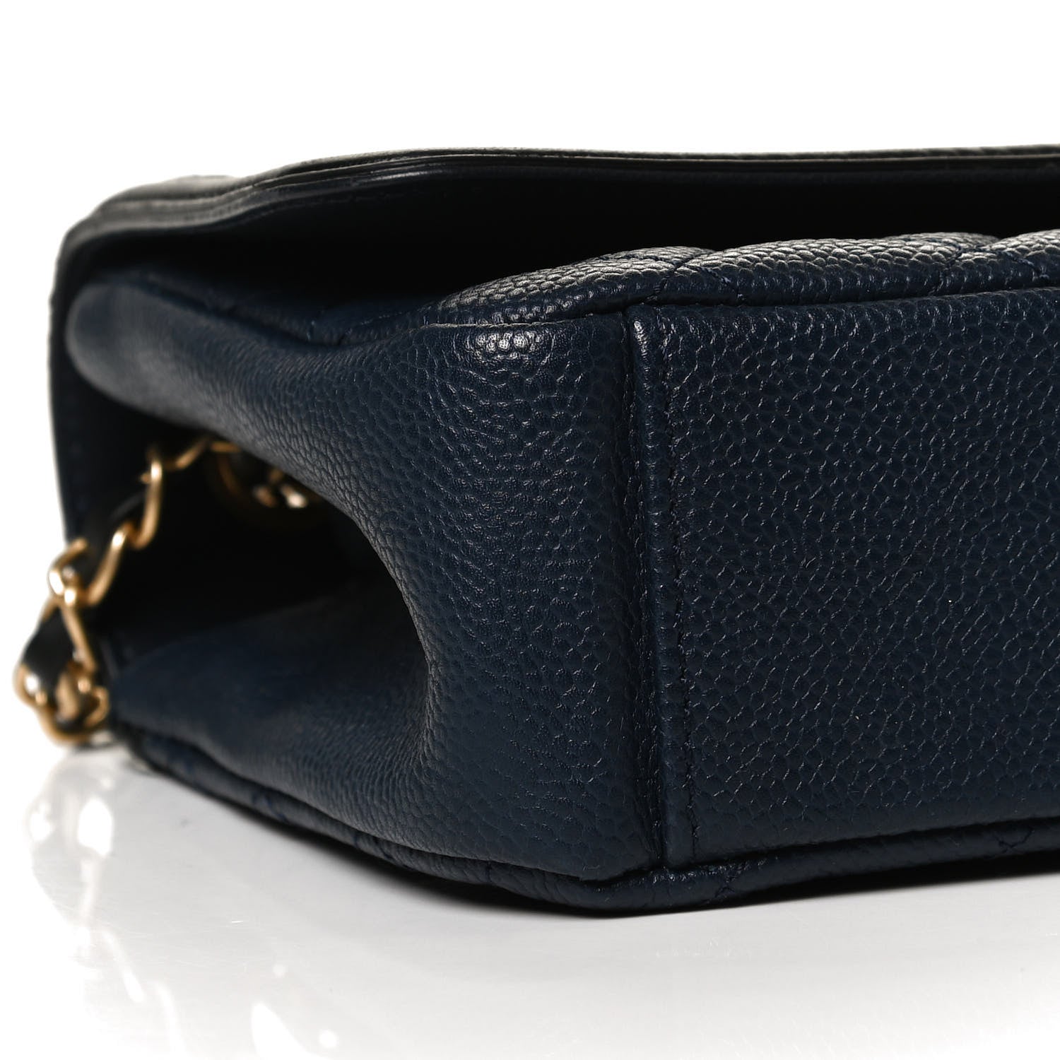 Chanel Caviar Quilted Medium CC Filigree Flap Navy Black 9 of 10