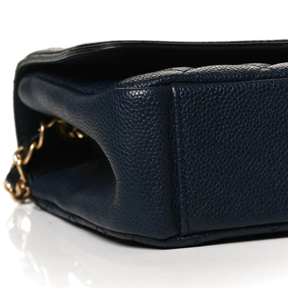 Chanel Caviar Quilted Medium CC Filigree Flap Navy Black 9 of 10