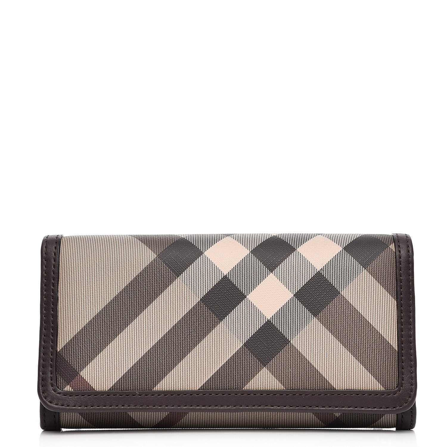 Burberry Smoked Check Penrose Wallet Plum 1 of 7