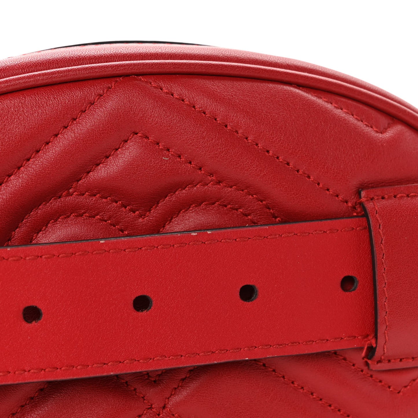 Calfskin Matelasse GG Marmont Belt Bag 75 30 Hibiscus Red