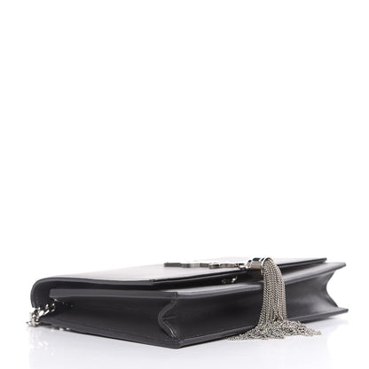 Saint Laurent Smooth Calfskin Classic Monogram Kate Tassel Chain Wallet Asphalt 4 of 13
