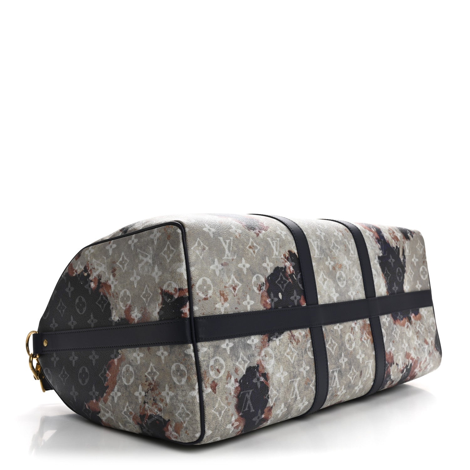 Louis Vuitton Monogram Bleach Keepall Bandouliere 50 Ink Blue 3 of 10