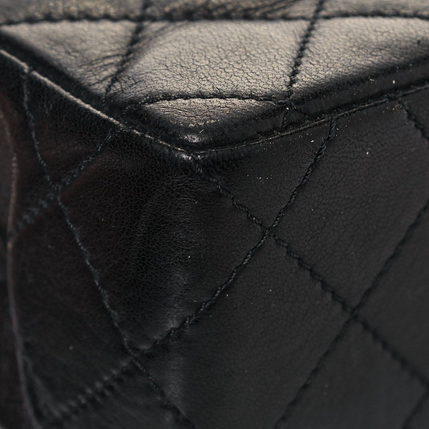 Chanel Lambskin Quilted Medium Double Flap Bag Black 10 of 19