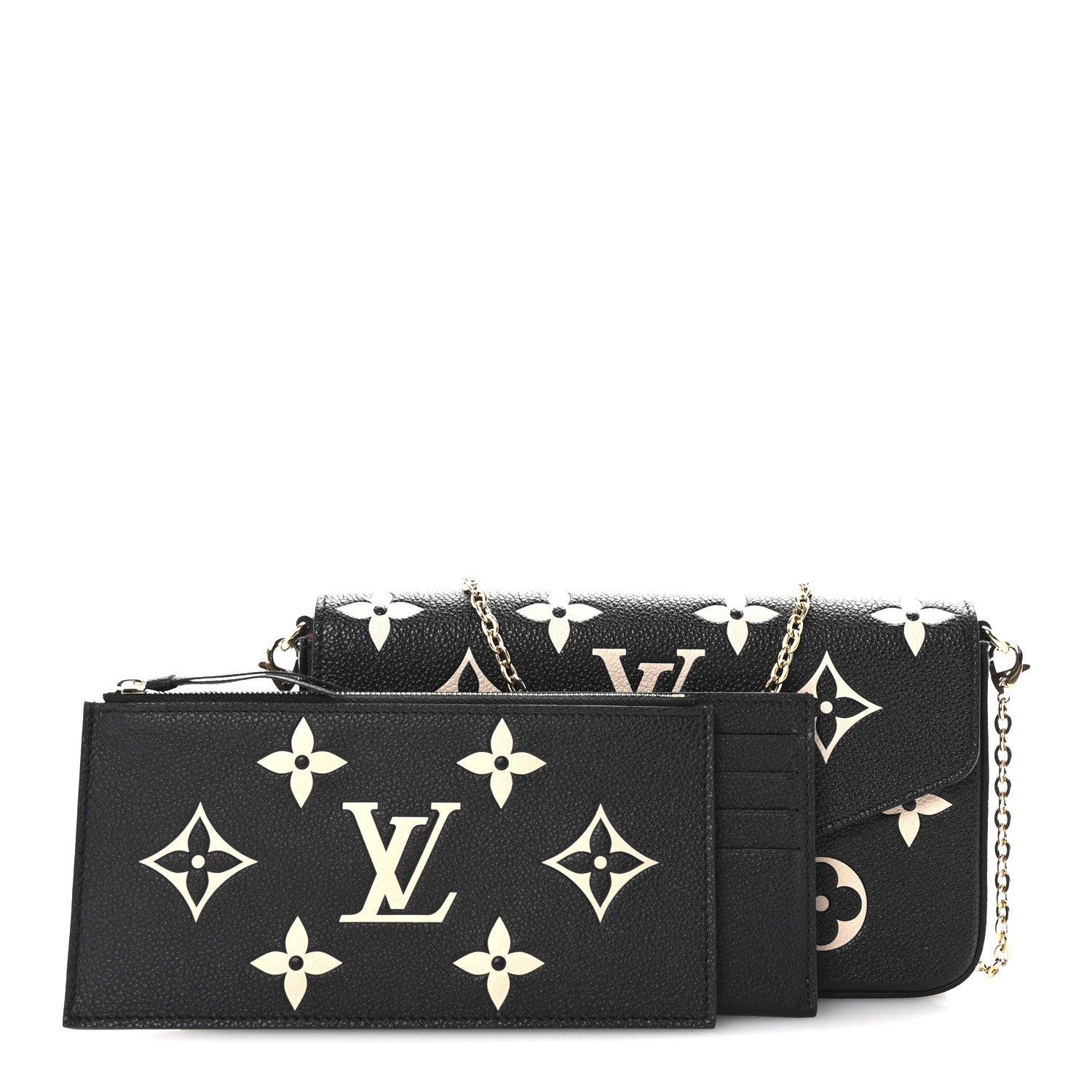 Louis Vuitton Empreinte Monogram Giant Felicie Pochette Black Beige 3 of 10