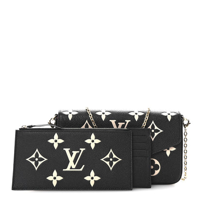 Louis Vuitton Empreinte Monogram Giant Felicie Pochette Black Beige 3 of 10
