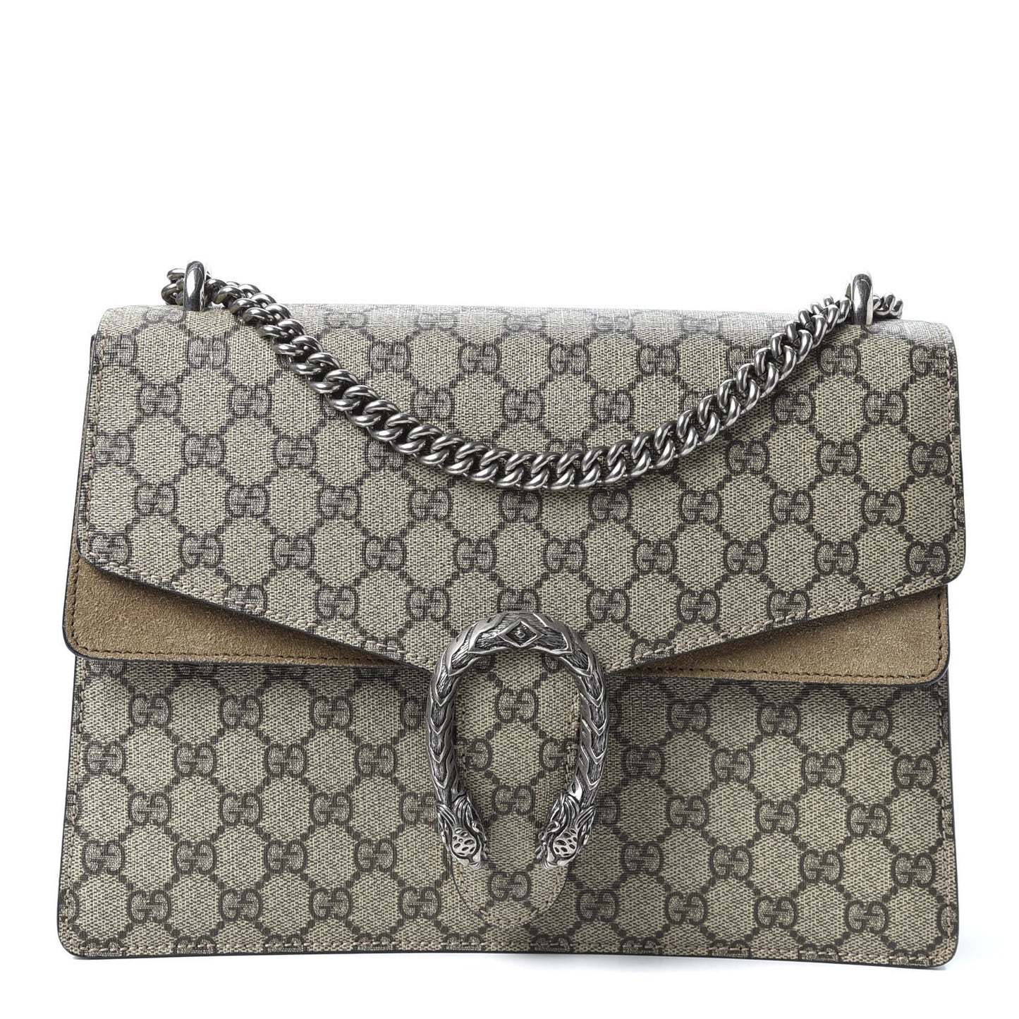 GG Supreme Monogram Medium Dionysus Shoulder Bag Taupe