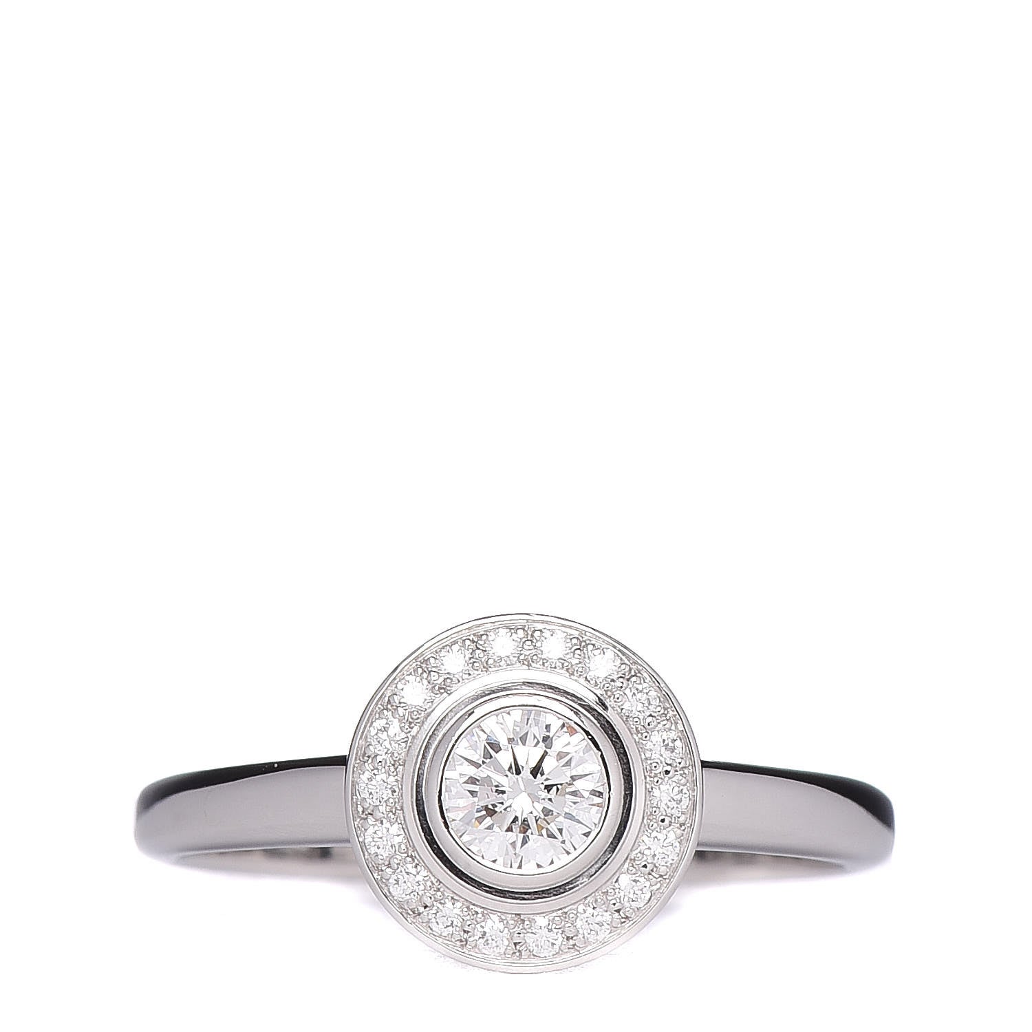 Cartier Platinum Diamond .22ct D'Amour Engagement Ring 51 5.75 1 of 8