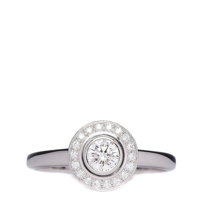 Cartier Platinum Diamond .22ct D'Amour Engagement Ring 51 5.75 1 of 8
