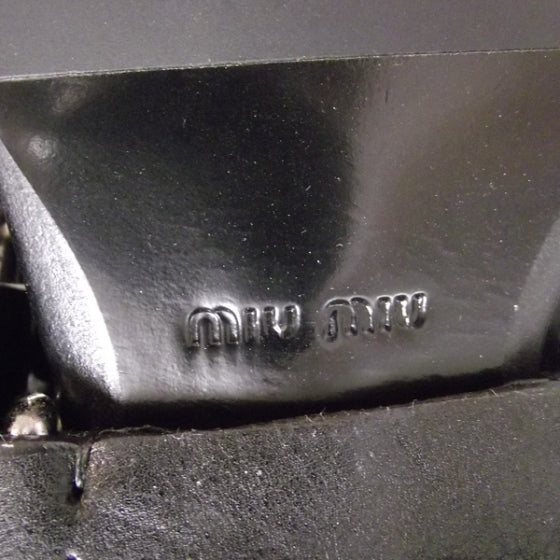 Leather Buckle-Harness Motorcycle Boots 36 Black