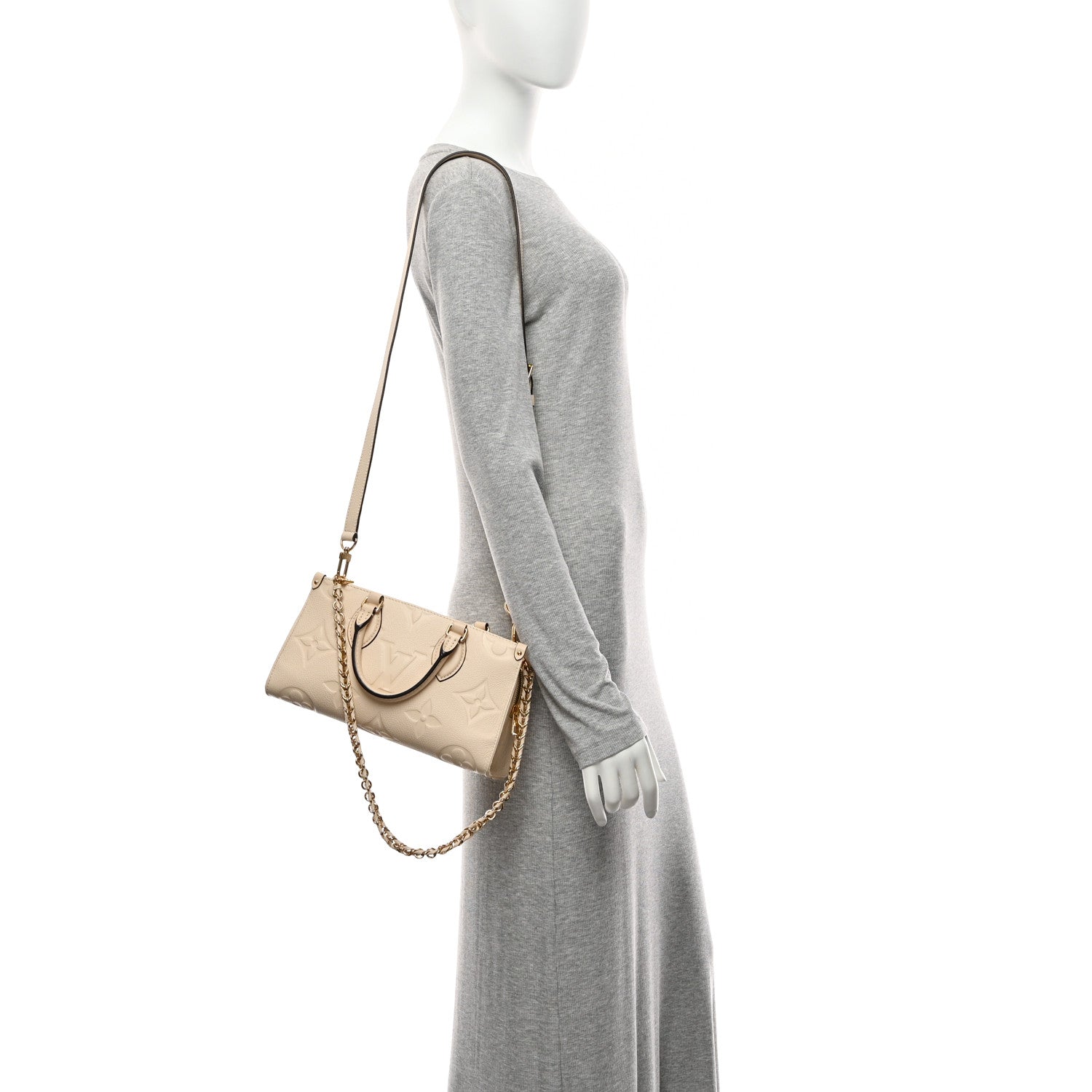 Louis Vuitton Empreinte Monogram Giant OnTheGo East West Creme 2 of 9