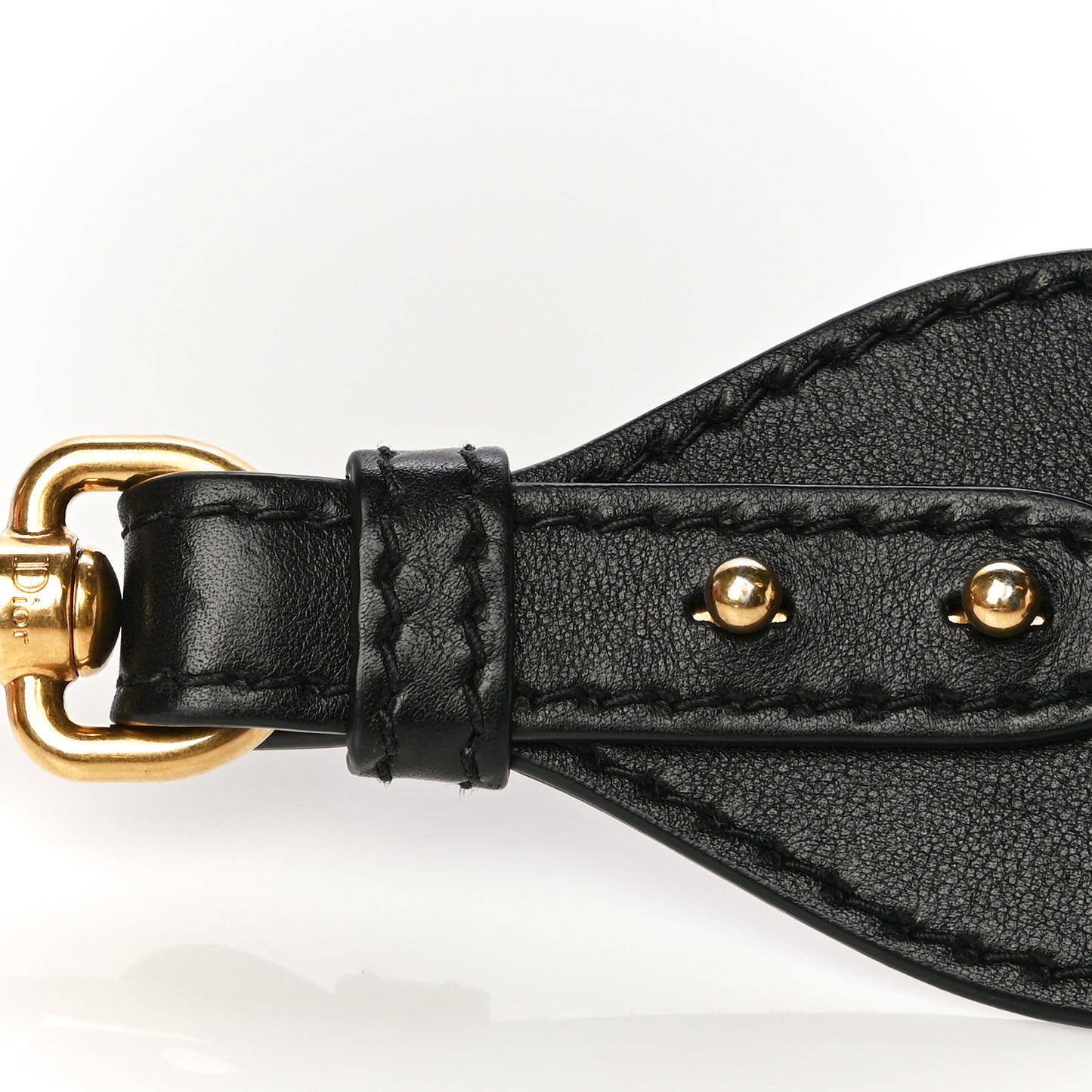 Canvas Embroidered Studded Shoulder Strap Black Multicolor
