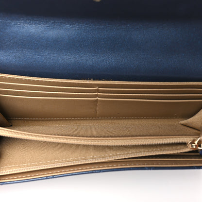 Chanel Goatskin Quilted Chic Pearls Clutch With Chain Navy 5 of 13