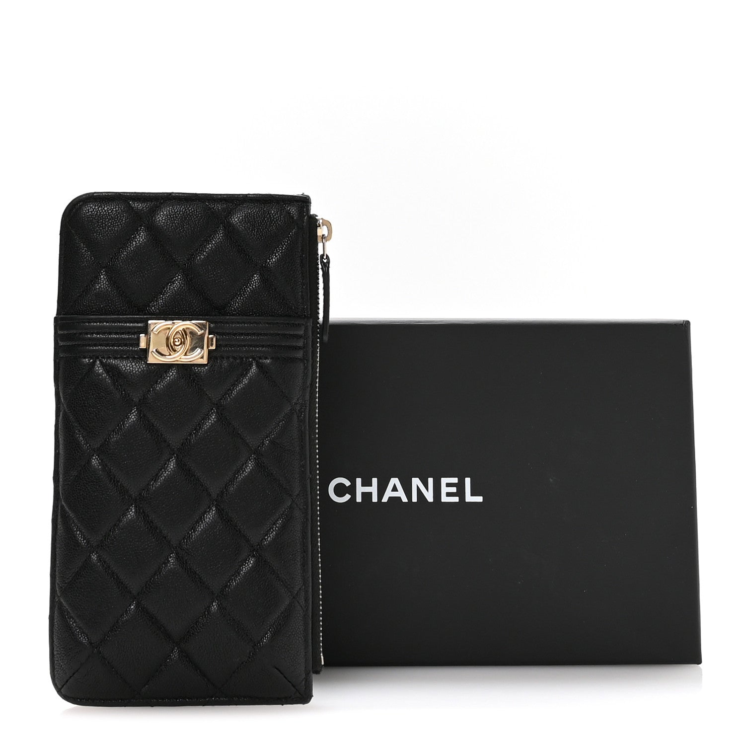 Chanel Caviar Quilted Boy iPhone Pouch Black 8 of 8