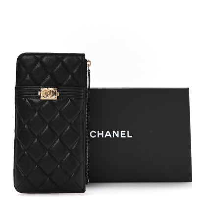 Chanel Caviar Quilted Boy iPhone Pouch Black 8 of 8