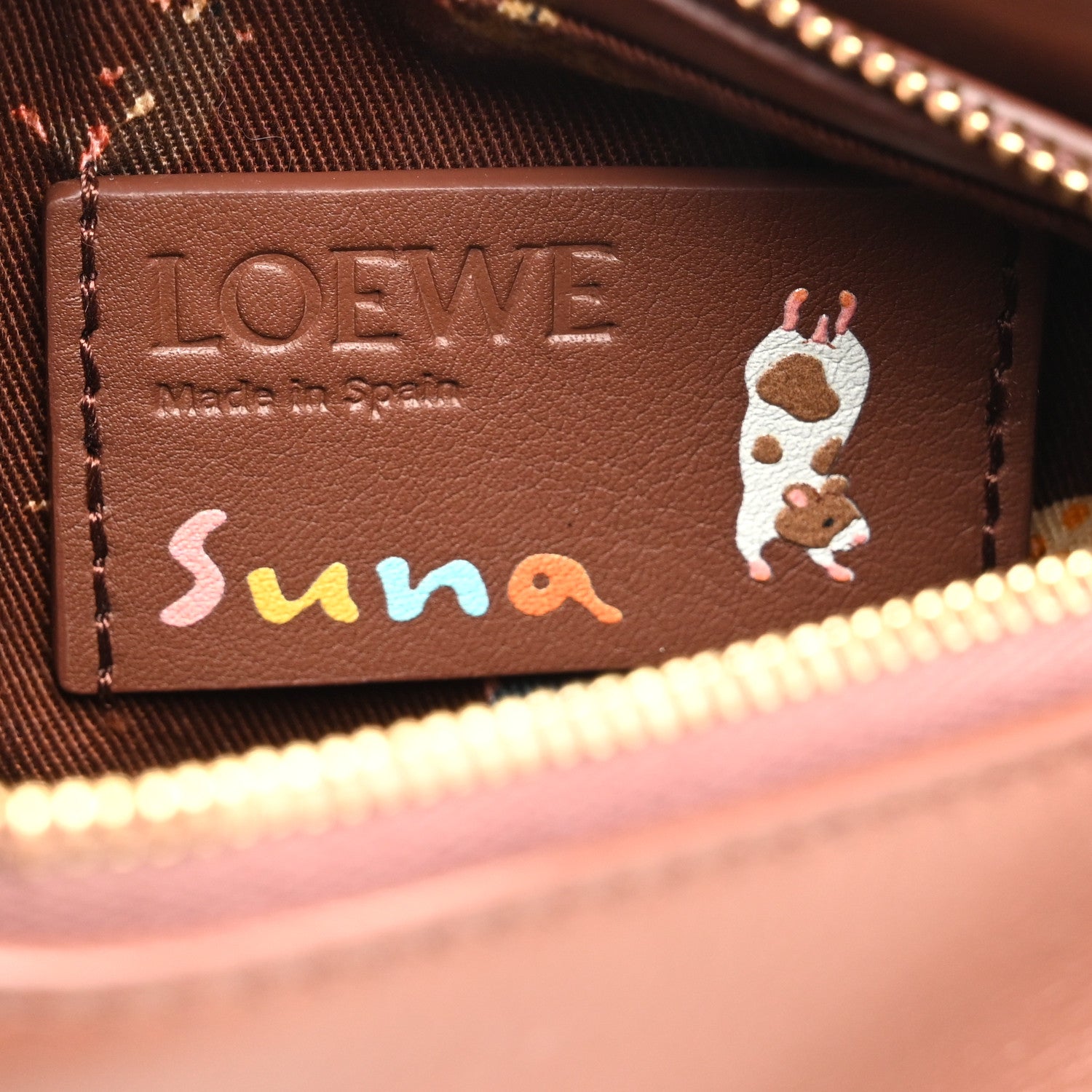Loewe X SUNA FUJITA Satin Calfskin Mini Hamster Puzzle Edge Bag