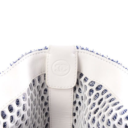 Chanel Terry Cotton Fizzy Tote Navy White 9 of 13