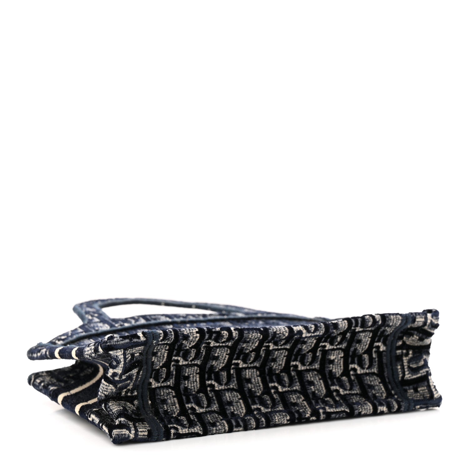 Christian Dior Velvet Oblique Mini Book Tote Blue 4 of 13