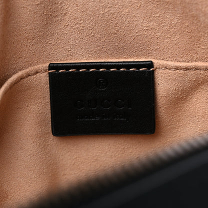 Gucci Calfskin Matelasse GG Marmont Belt Bag 85 34 Black 6 of 10