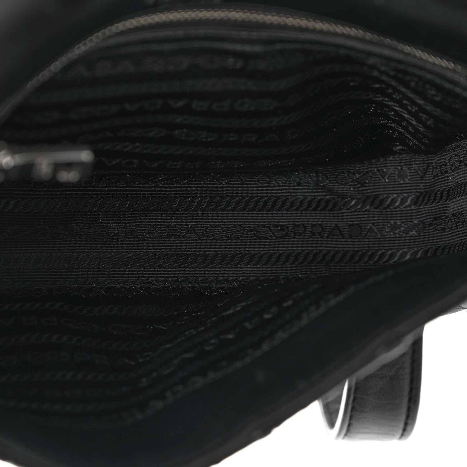 Prada Nappa Gaufre Small Chain Flap Shoulder Bag Black 5 of 9