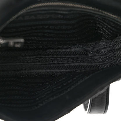 Prada Nappa Gaufre Small Chain Flap Shoulder Bag Black 5 of 9