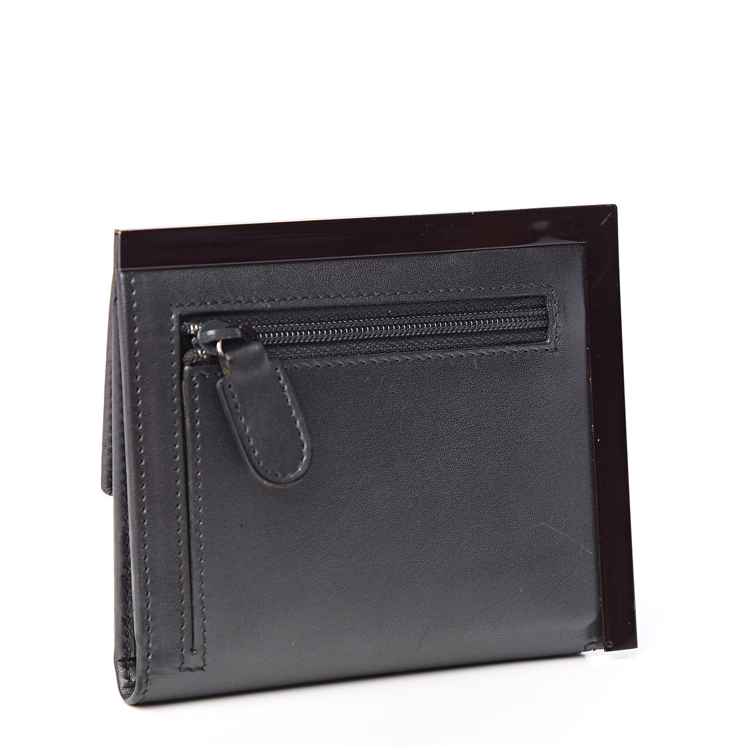 Gucci Calfskin Flap Wallet Grey 2 of 8
