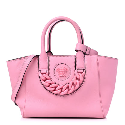 Versace Grained Calfskin Small La Medusa Chain Tote Pink 1 of 14