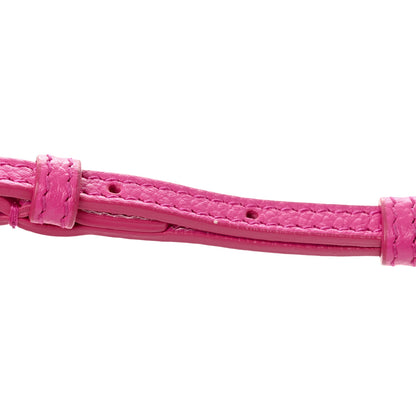 Balenciaga Grained Calfskin Logo Mini Ville Top Handle Bag Fuchsia White 13 of 13